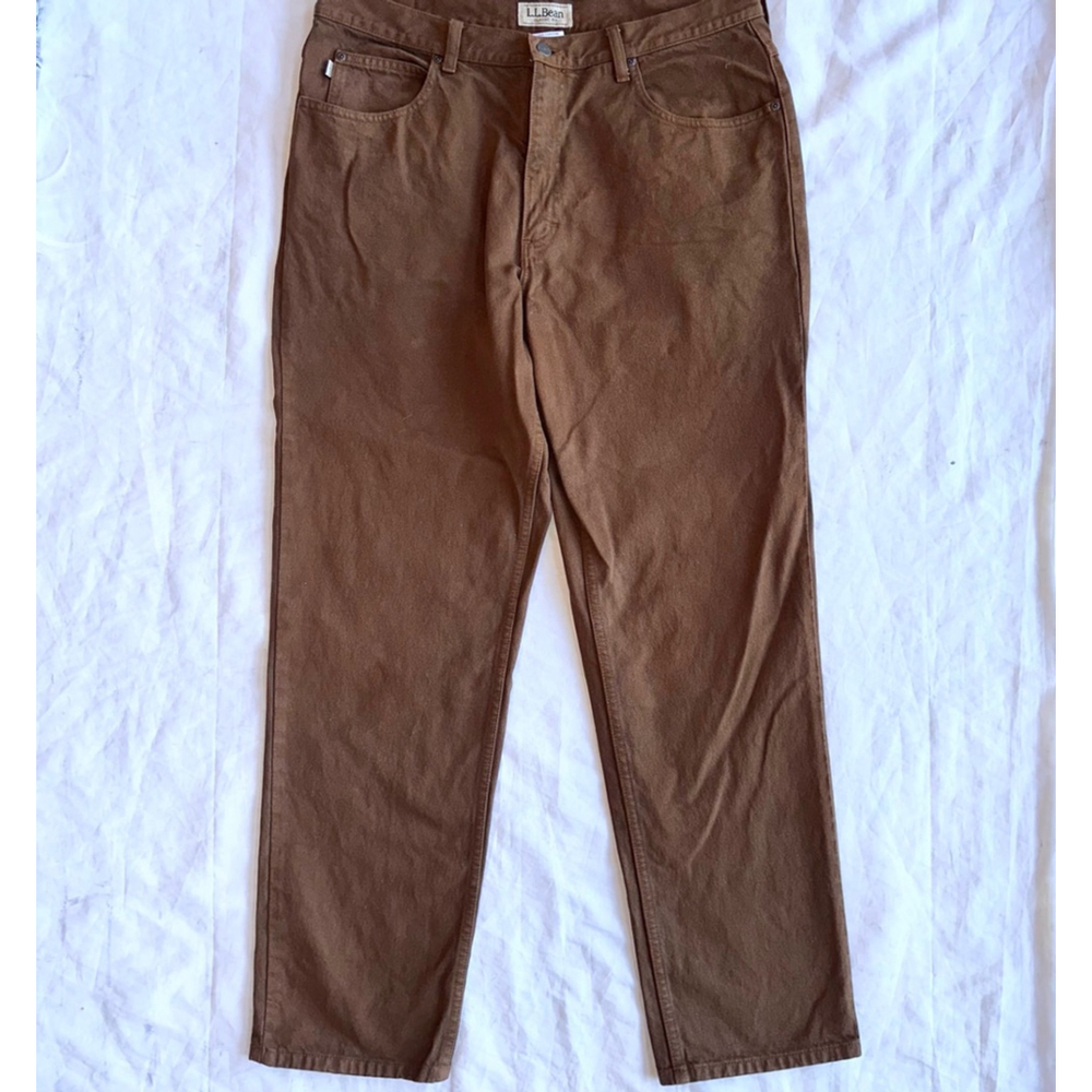 Vintage Men’s 38 x 32 LL Bean Brown Straight Leg Denim Jeans